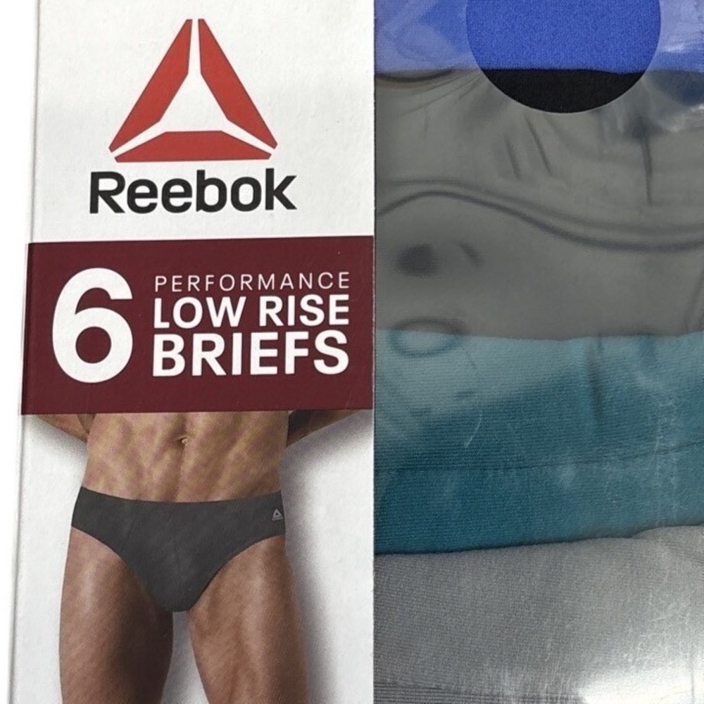 Reebok Mens 6 Pack Performance Low Rise Briefs Multicolor 3XL RDM231PB964012